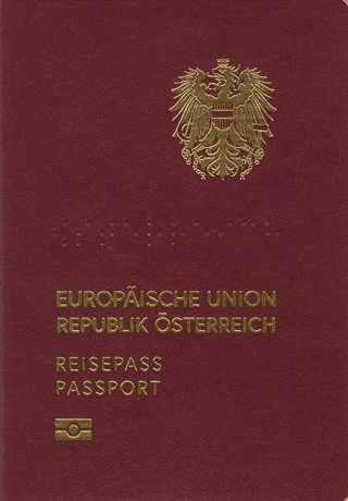 Austrian passport cover
