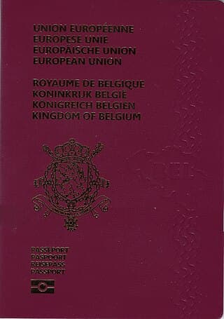 Belgian passport cover