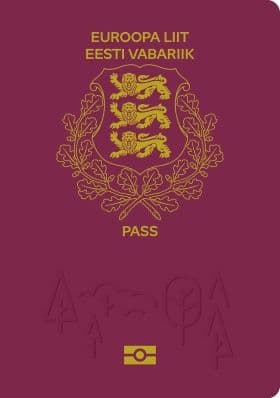 Estonian passport cover