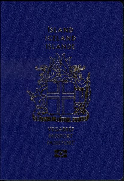 Icelandic passport cover