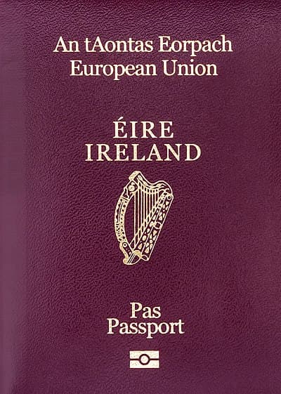 Irish passport cover