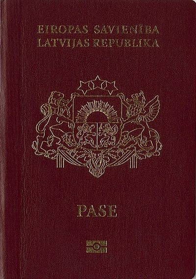 Latvian passport cover