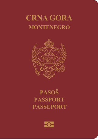 Montenegrin passport cover