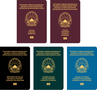North Macedonian passport cover