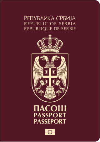 Serbian passport cover