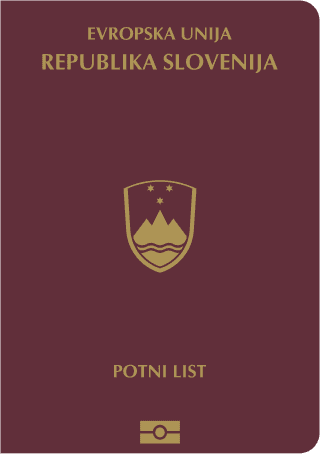Slovenian passport cover